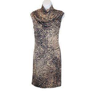 TRINA TURK  Mock Turtleneck Drapey Sheath Dress  Size 2